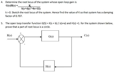 Solved Determine The Root Locus Of The System Whose Open Chegg