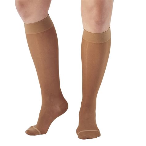 Ames Walker Aw Style 16 Sheer Support Closed Toe 15 20 Mmhg Moderate Compression Knee High