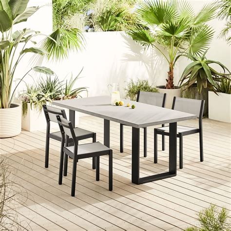 Open Box Portside Concrete Outdoor Dining Table 72 Portside