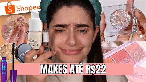 Testando Maquiagens Surpresa Da Shopee Youtube