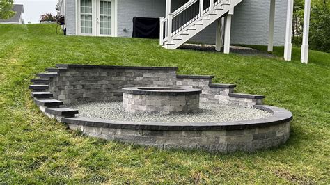 Millersville Paver Fire Pit And Landscape Garden Wall Three Little