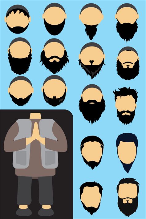 Bearded Muslim Male Character Template Can Change The Type Of Head And