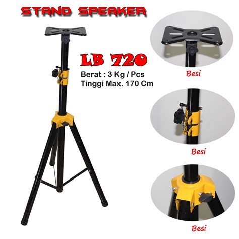 Jual Stand Speaker LB 720 Pro Tripod Speaker Full Besi LB 720