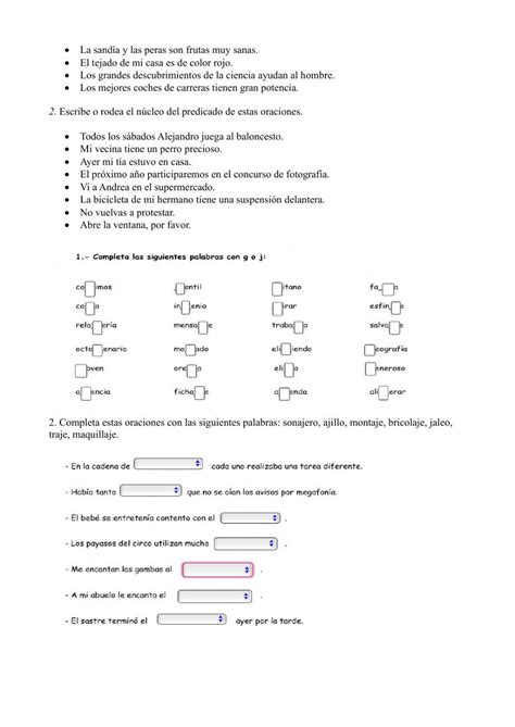 Oración Activity Live Worksheets