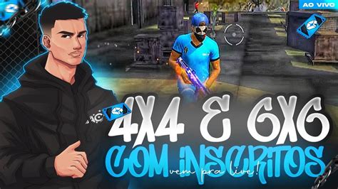 LIVE ON FREEFIRE AO VIVO 4x4 6x6REVELA ON E SALINHA OS