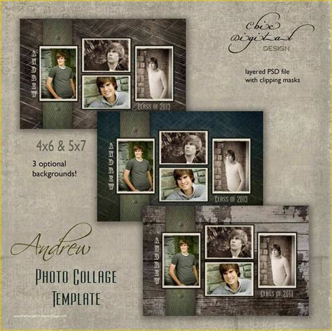 4×6 Photo Collage Template Free Of Cards 4×6 and 5×7 Digital Collage Sheet Layered by ...