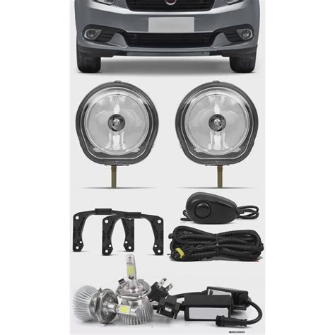 Kit Farol de Milha Neblina Fiat Grand Siena 2012 até 2021 Kit Lâmpada