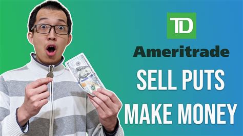 Td Ameritrade Options Trading How To Sell Puts For Income Youtube