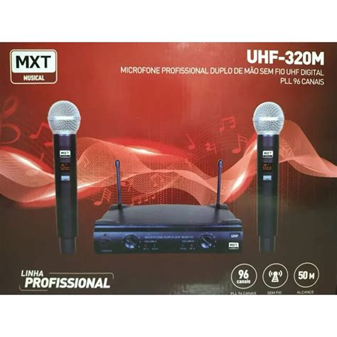 Microfone Duplo Sem Fio UHF 320M 054 0001 0 Mxt CX 1 UN