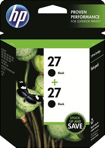 Best Buy Hp 27 Inkjet Cartridge Twin Pack Black C9322fn140