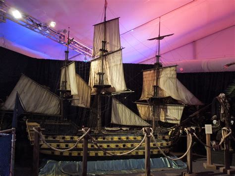 HMS Endeavour filming model from Pirates of the Caribbean on display ...