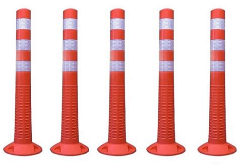 Orange PU Traffic Spring Post For Road Safety At Rs 300 Piece In