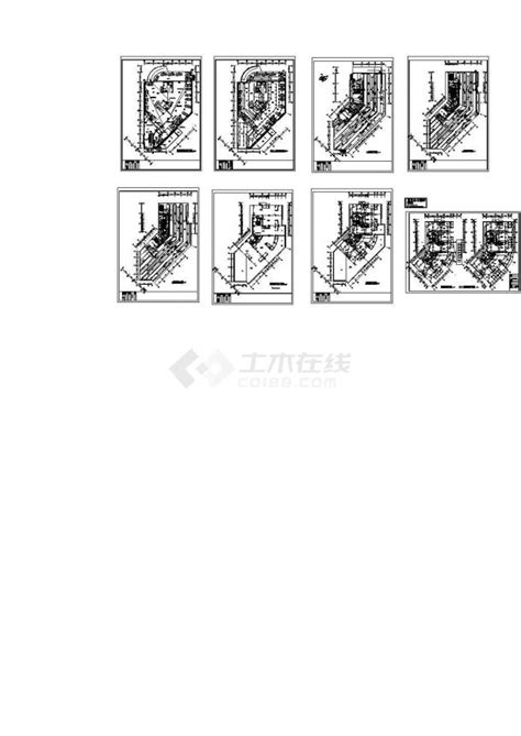 十五层综合楼电气施工cad图，共八张实验楼建筑电气设计施工图土木在线