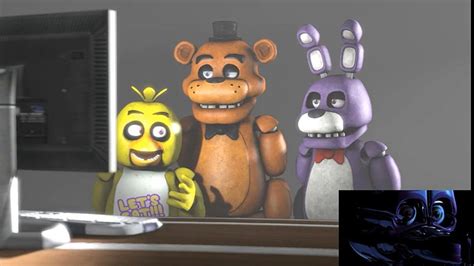 Fnaf Sfm Freddy Chica And Bonnie React To Sister Location Video