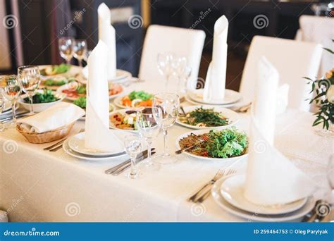 Interior of a Restaurant Prepared for Wedding Ceremony Stock Image ...