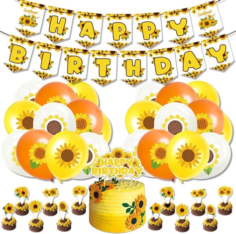 Konsait Sunflower Birthday Party Decorations 29 Pieces Sunflower Party Decorations