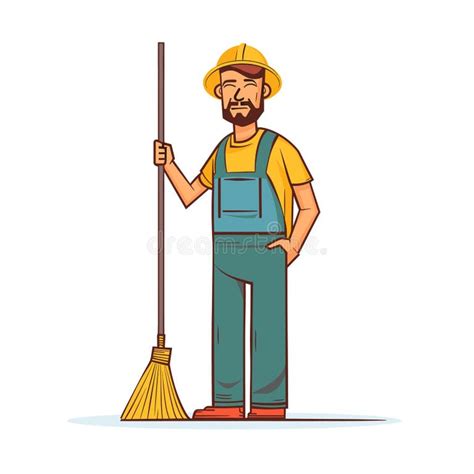 Male Cleaner Cartoon Stock Illustrations 2554 Male Cleaner Cartoon