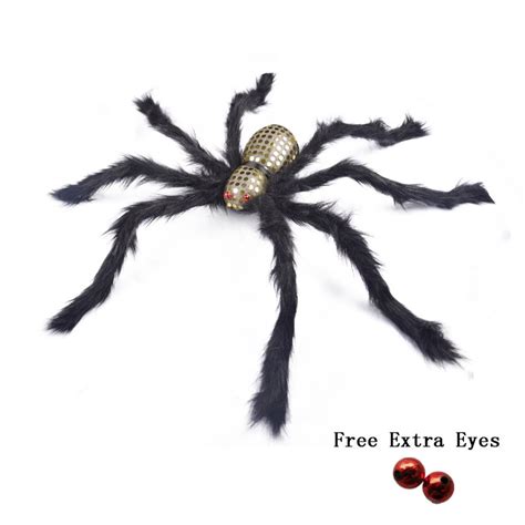 Yellow Color Halloween Decorations Spiders Poseable Furry Etsy