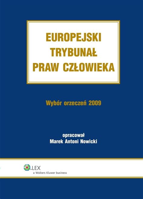 Europejski Trybuna Praw Cz Owieka Ebook Ebook