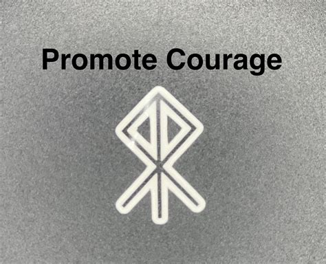 Bring Courage Bind Rune Temporary Tattoo Othala Isa Elder Futhark