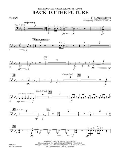 Back to the Future (Main Theme) - Timpani by Alan Silvestri - Concert Band - Digital Sheet Music ...