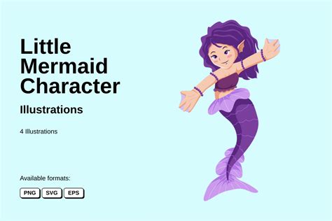 Premium Little Mermaid Character Illustration pack from People ...