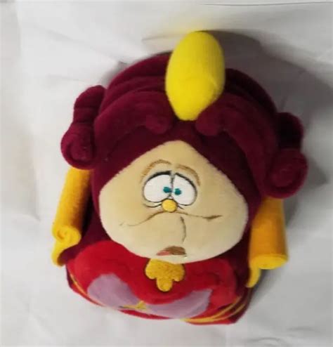 Disney Store Cogsworth Beauty And The Beast Bean Bag Stuffed Toy Clock