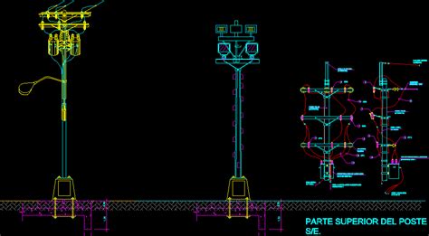 Post And Electric Details Dwg Detail For Autocad Designs Cad