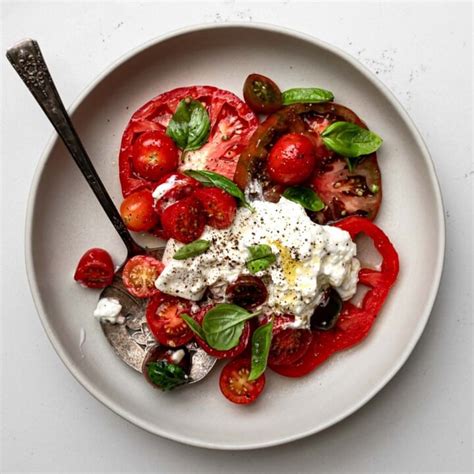 Burrata Caprese Salad Traditional Without Balsamic Chef Sous Chef