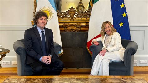 Milei Se Reunió Con Giorgia Meloni Y Sergio Mattarella En Italia «una