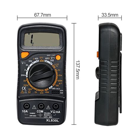 Multimetre Multimètre numérique Portable LCD rétro éclairé