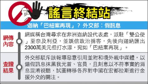 謠言終結站》迦納「巴紐案再現」？ 外交部︰假訊息 政治 自由時報電子報