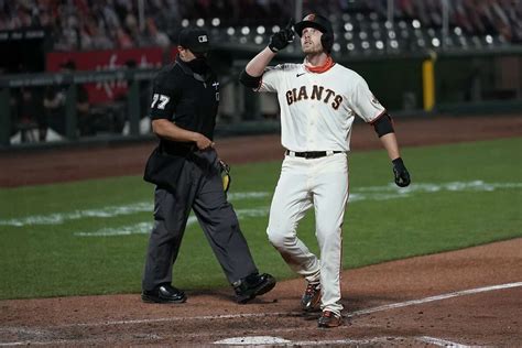 Giants Austin Slater Returns Hits Leadoff Against Diamondbacks