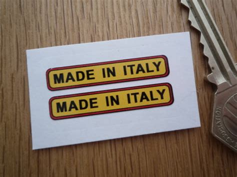 Made In Italy Stickers Set Of 4