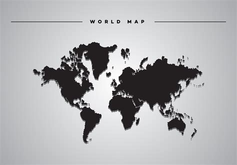 World Map Shadow Box