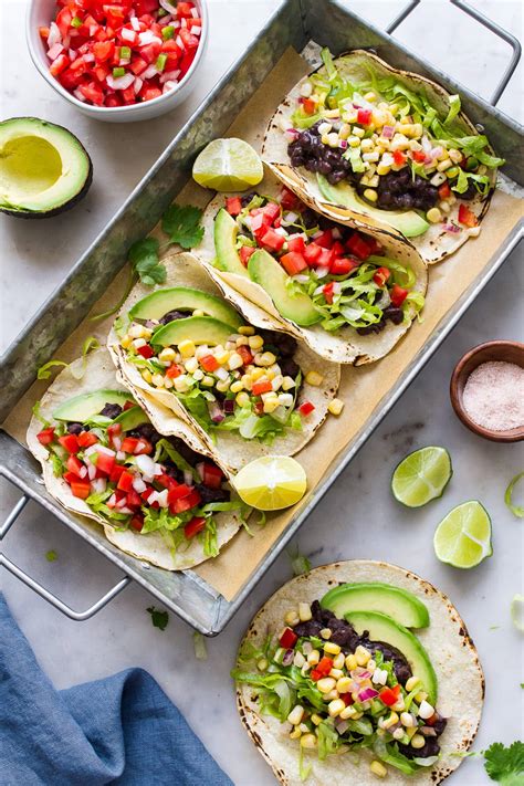 Vegan Black Bean Tacos - Healthy, Quick & Easy Weeknight Dinner