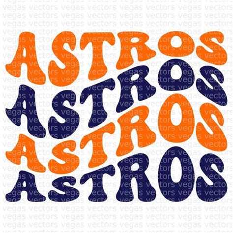 Astros Svg Baseball Svg Astros Wavy Svg Digital Download Inspire