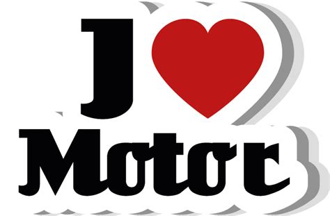 I Love Motor Funny Heart Slogan Car Bumper Sticker Decal 5 X 4 Ebay