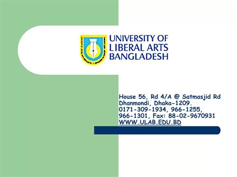 University Of Liberal Arts Bangladesh 2008 Ppt