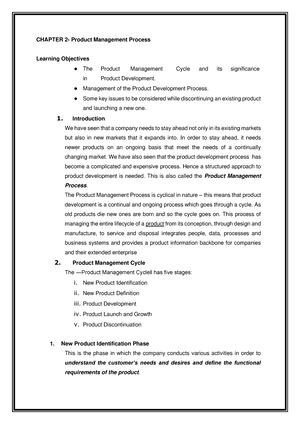 Chapter Reviewer Product Mgmt Chapter The Product Planning