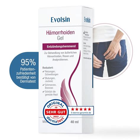 Evolsin H Morrhoiden Gel H Morrhoiden Salbe Gegen Juckreiz Schmerz