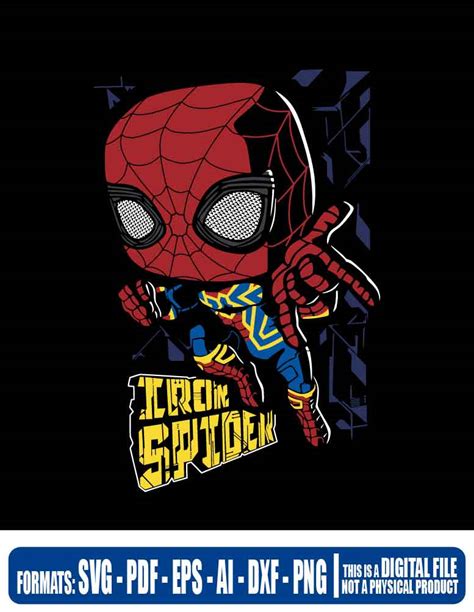 Funko Iron Spider Pop Art Svg Cricut Eps Svg Pdf Png File Cut T