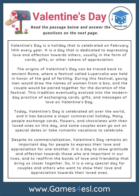 Valentines Day Reading Comprehension Story Study By Teach 59 Off