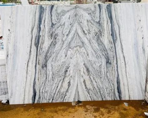 White Slab Chuk Dungri Italian Multi Figurative Marble Flooring