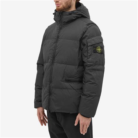 Stone Island Crinkle Reps Down Jacket Black END KR