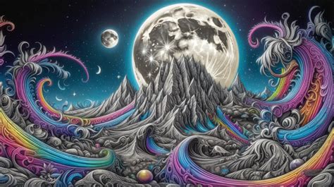 Volumetric Moon Tshirt Design With Cga Artistic Elements Muse Ai