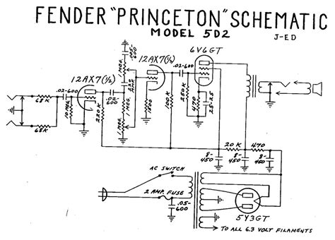 Free Audio Service Manuals - Free download fender princeton 5d2 schematic