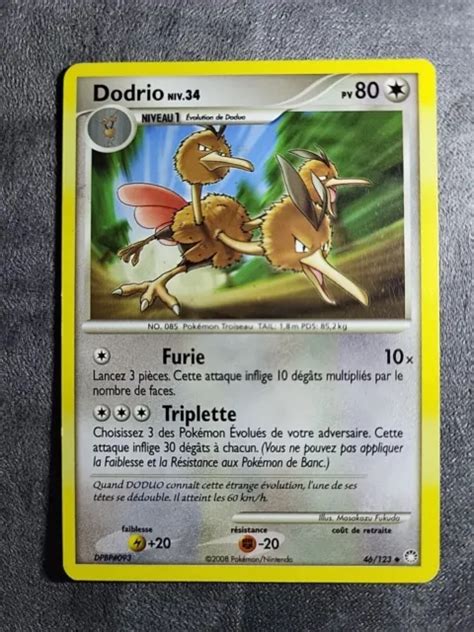 CARTE POKÉMON DODRIO 46 123 Unco DP Trésors Mystérieux NM PROCHE NEUF