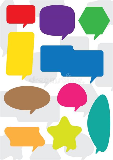 Set Of Colorful Speech Bubbles Stock Vector Illustration Of Balloon