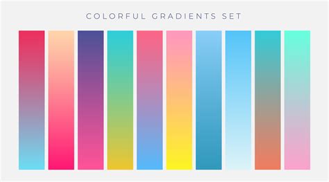 Colorful Set Of Vibrant Gradients Download Free Vector Art Stock Graphics And Images